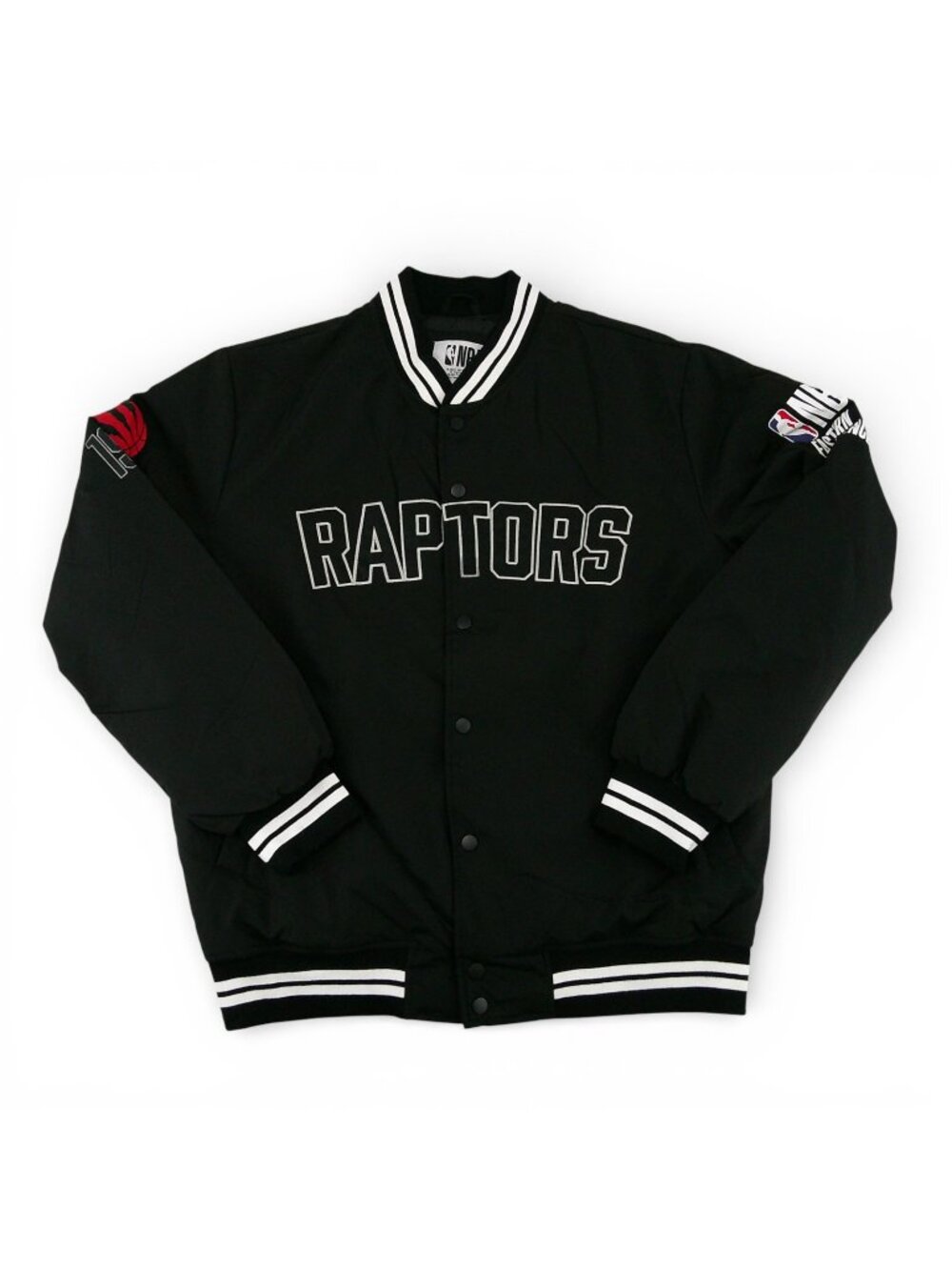 Toronto Raptors NBA Varsity Jacket Mens Medium Black Big Logo